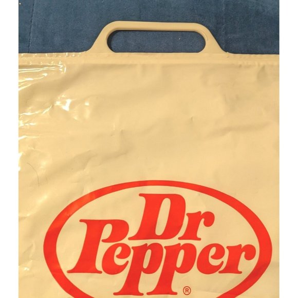 Dr Pepper Bag Shopping Advertising Plastic Soda Promo Reclosable Handle Prop Vtg - Picture 2 of 7